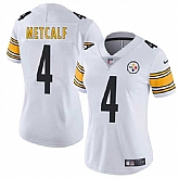 Women's Pittsburgh Steelers #4 DK Metcalf White 2025 Vapor Stitched Jersey Dzhi,baseball caps,new era cap wholesale,wholesale hats